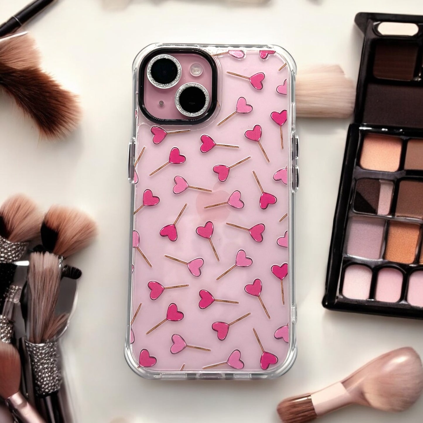 BanaBerry Handicrafted Transparent Heart Lollipop iPhone Case