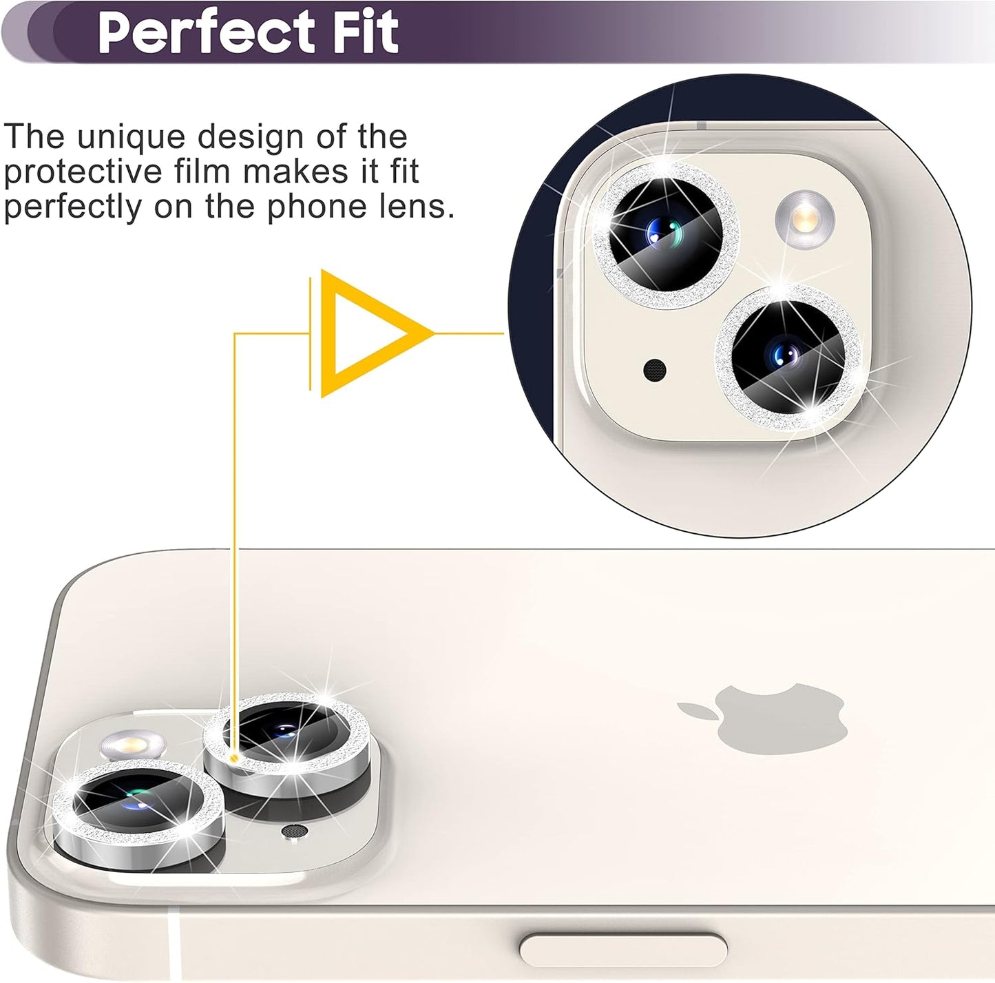Bling iphone Camera Lens Protectors (Ultra-tough HD Individual Lens Protectors and Scratch Resistant)