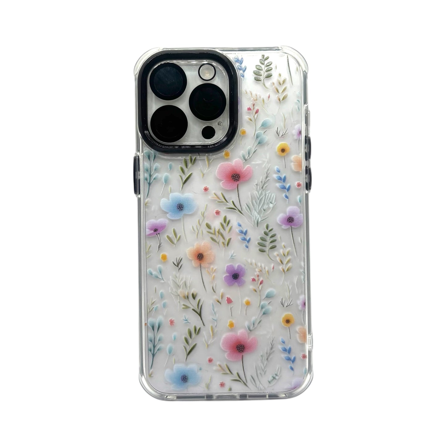 BanaBerry Clear iPhone Case with 3D Floral Design – Custom Designed & Printed